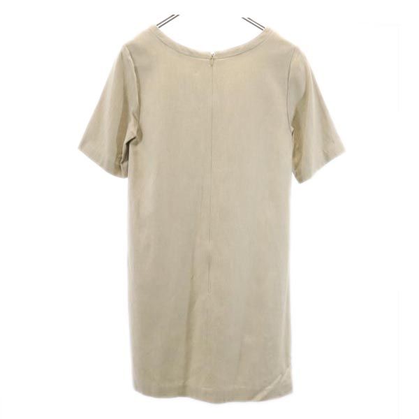 未使用 LINGUA FRANCA リングァフランカ 半袖 ワンピース F ベージュ レディース