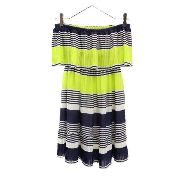 maxandcleo マックスアンドクレオ ボーダー ベアトップ ワンピース XS グリーン系 レディース