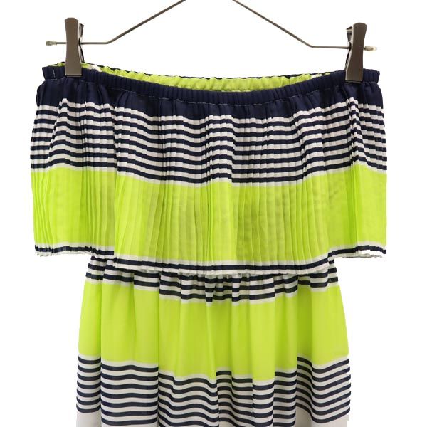 maxandcleo マックスアンドクレオ ボーダー ベアトップ ワンピース XS グリーン系 レディース