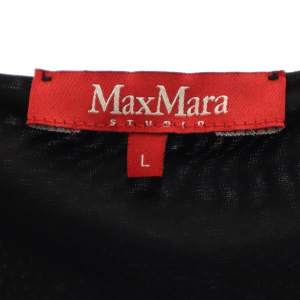 MAX MARA マックスマーラ 長袖 カットソー L ブラック系 ラインストーン レディース