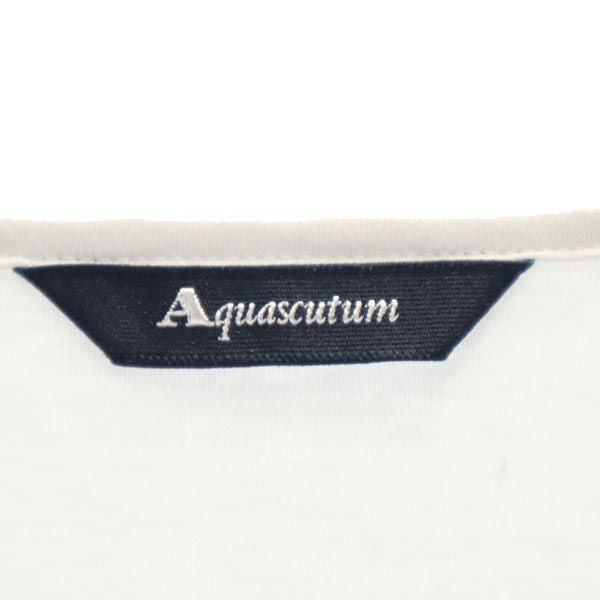 Aquascutum アクアスキュータム 長袖 カットソー S グレー系 パール飾り レディース