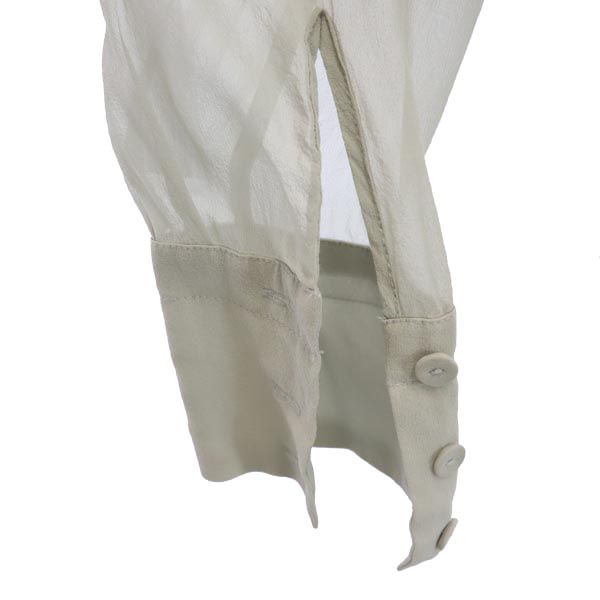 BCBGMAXAZRIA ビーシービージーマックスアズリア シルク 長袖 シャツ XXS グレー系 シースルー レディース