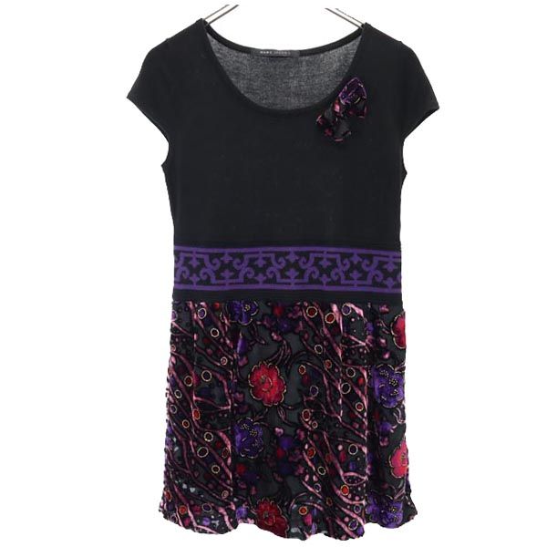 MARC JACOBS マークジェイコブス 半袖 ワンピース ブラック系 フレンチスリーブ レディース