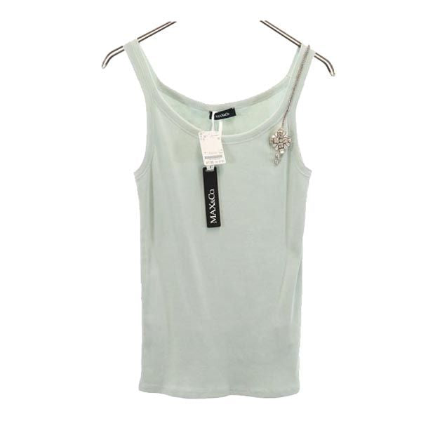 未使用 MAX&CO マックスアンドコー リブ キャミソール L グリーン系 レディース
