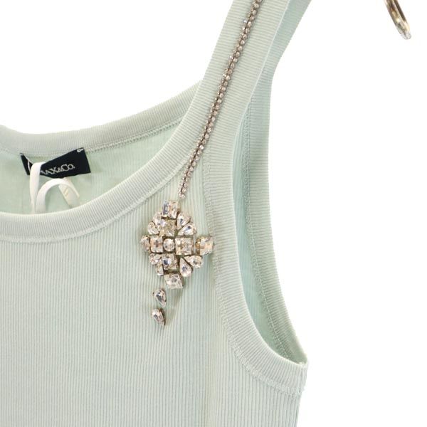 未使用 MAX&CO マックスアンドコー リブ キャミソール L グリーン系 レディース