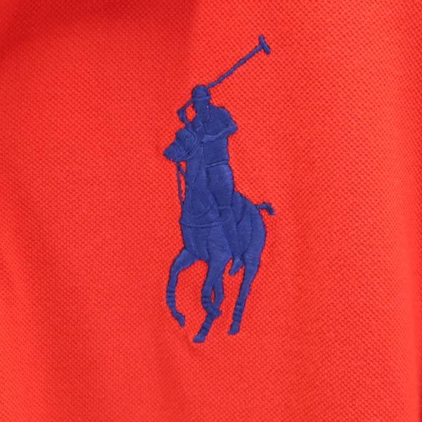 ポロラルフローレン ビッグポニー 半袖 ポロシャツ XL（18-20） 赤系 POLO RALPH LAUREN 鹿の子 キッズ