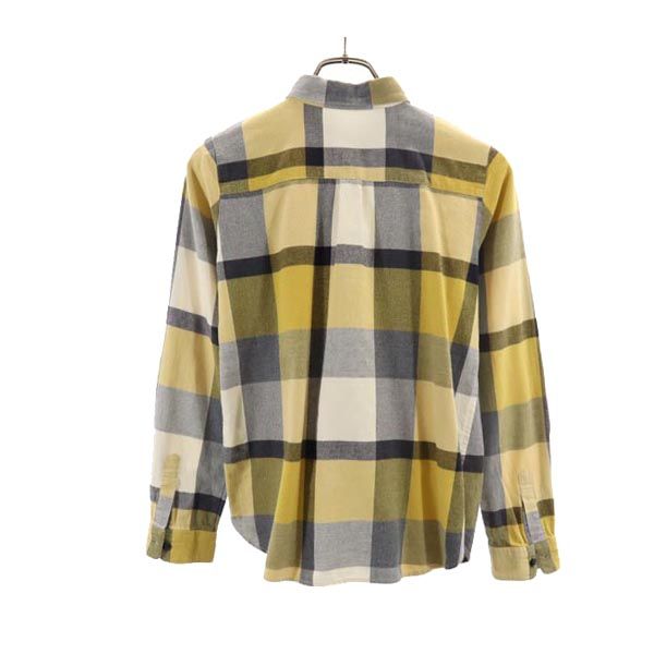 BLUE LABEL CRESTBRIDGE ブルーレーベルクレストブリッジ 三陽商会 チェック柄 長袖 シャツ 36 黄×紺×白 レディース