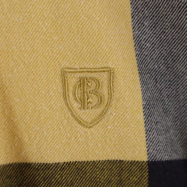 BLUE LABEL CRESTBRIDGE ブルーレーベルクレストブリッジ 三陽商会 チェック柄 長袖 シャツ 36 黄×紺×白 レディース