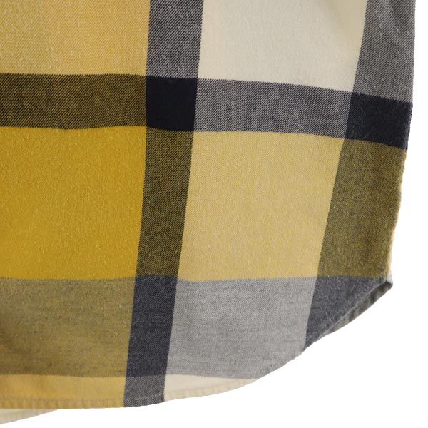 BLUE LABEL CRESTBRIDGE ブルーレーベルクレストブリッジ 三陽商会 チェック柄 長袖 シャツ 36 黄×紺×白 レディース