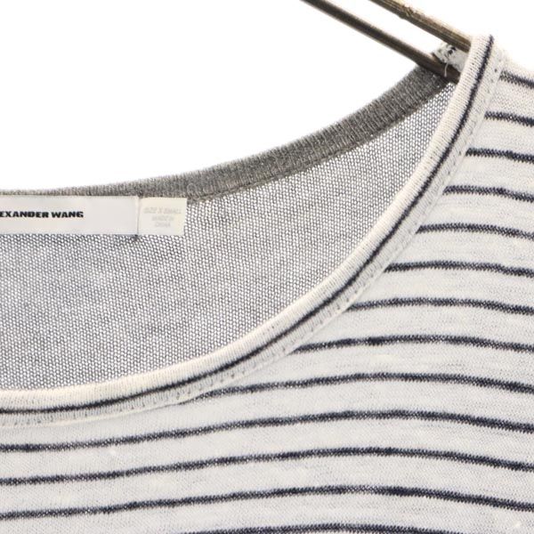 Alexander Wang アレキサンダーワン ボーダー 半袖 Tシャツ XS グレー系 レディース