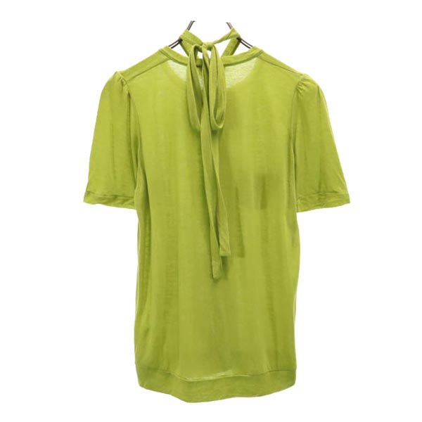 KENZO ケンゾー ウールブレンド フリルデザイン 半袖 フリルデザイン カットソー S グリーン系 シャツ レディース