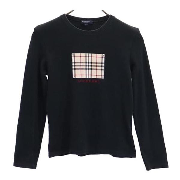 BURBERRY バーバリー 三陽商会 日本製 長袖 Tシャツ 160A ブラック系 ロンT キッズ