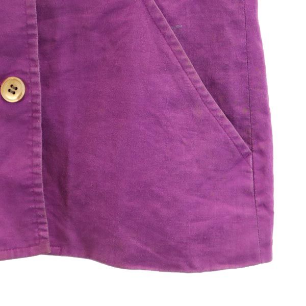 ポールスミス ウーマン リネン 半袖 テーラードジャケット 38 パープル Paul Smith WOMAN レディース