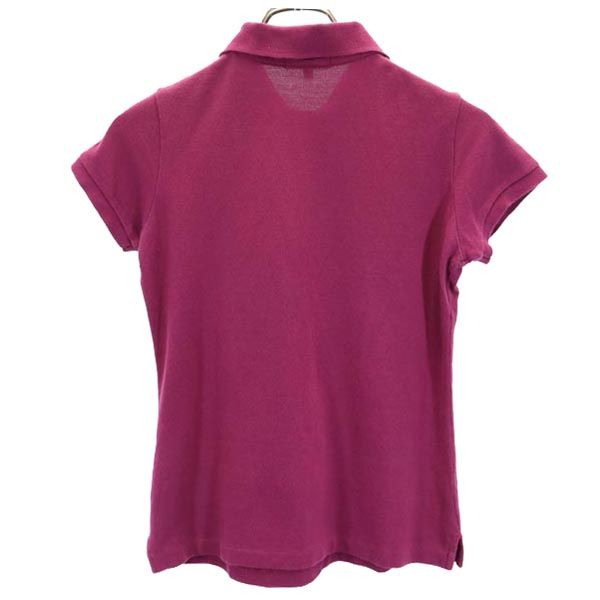 PEARLY GATES パーリーゲイツ 日本製 ゴルフ 半袖 ポロシャツ 0 紫系 鹿の子 レディース