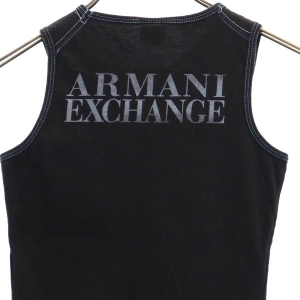 ARMANI EXCHANGE アルマーニエクスチェンジ USA製 ノースリーブ タンクトップ XS ブラック系 レディース