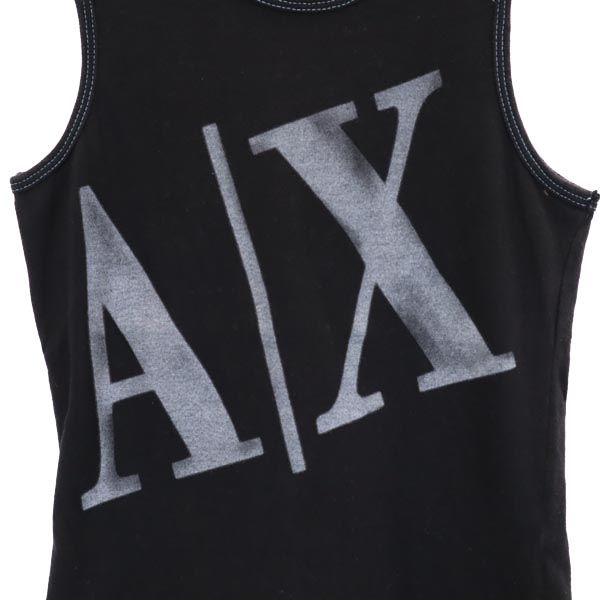 ARMANI EXCHANGE アルマーニエクスチェンジ USA製 ノースリーブ タンクトップ XS ブラック系 レディース