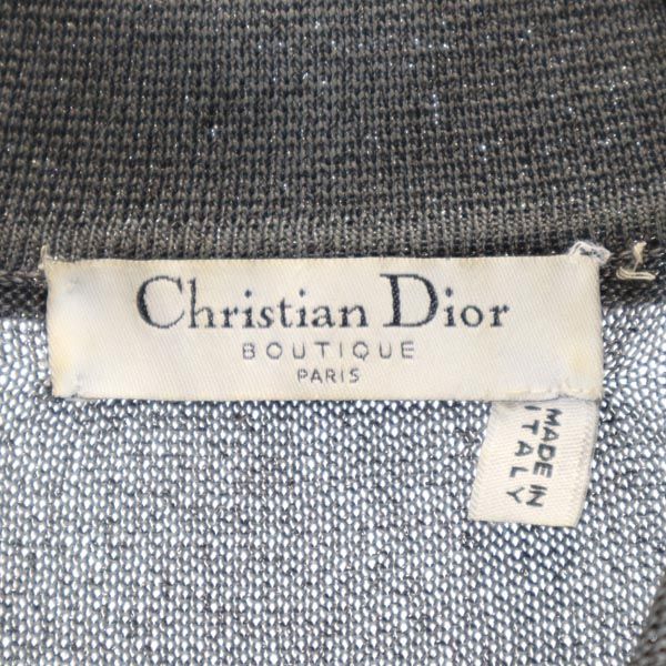 Christian Dior クリスチャンディオール イタリア製 長袖 シャツ XL グレー系 レディース