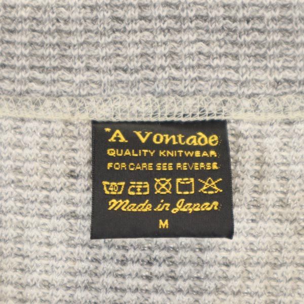 A VONTADE アボンタージ 日本製 長袖 セーター M グレー系 ニット メンズ