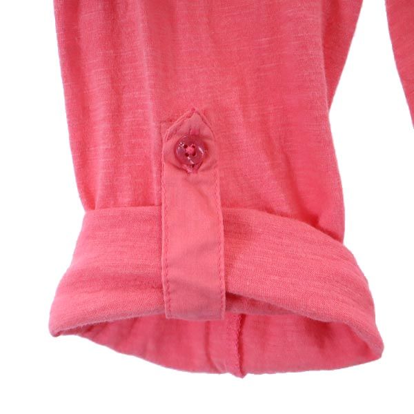 NAPAPIJRI ナパピリ 長袖 スキッパーカラー シャツ S ピンク系 レディース