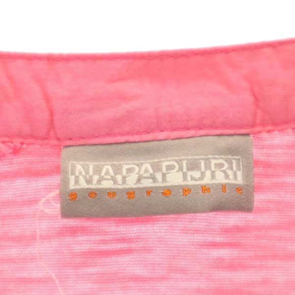 NAPAPIJRI ナパピリ 長袖 スキッパーカラー シャツ S ピンク系 レディース