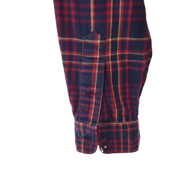 POLO SPORT RALPH LAUREN ポロスポーツ ラルフローレン 長袖 チェックシャツ M ネイビー×赤系 レディース