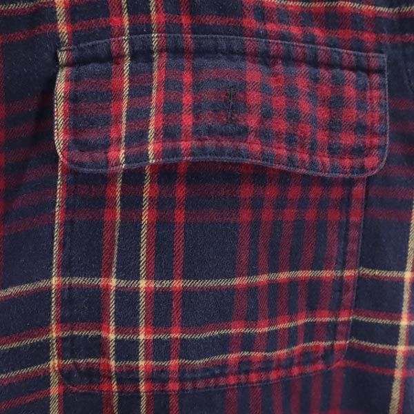 POLO SPORT RALPH LAUREN ポロスポーツ ラルフローレン 長袖 チェックシャツ M ネイビー×赤系 レディース