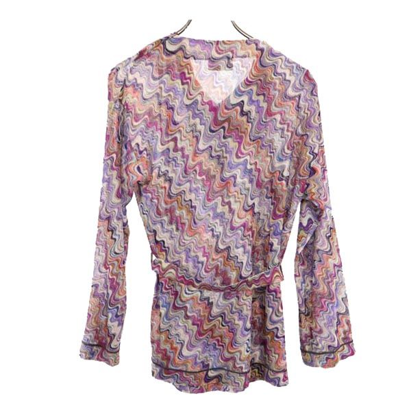 Missoni ミッソーニ イタリア製 総柄 長袖 カットソー 40 ウエストベルト レディース