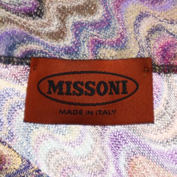 Missoni ミッソーニ イタリア製 総柄 長袖 カットソー 40 ウエストベルト レディース