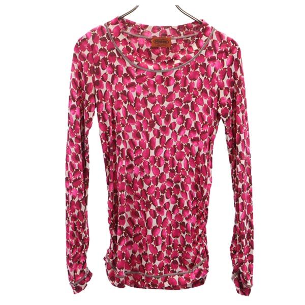 Missoni ミッソーニ イタリア製 総柄 長袖 カットソー 40 ピンク系 レディース