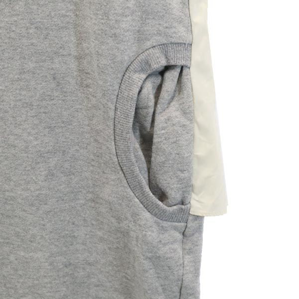 LANVIN en Bleu ランバンオンブルー 日本製 半袖 スウェット ワンピース 38 グレー系 レディース