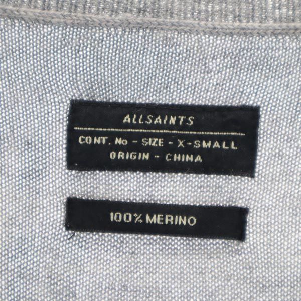 ALLSAINTS オールセインツ ウール 総柄 長袖 セーター XS グレー系 ニット メンズ