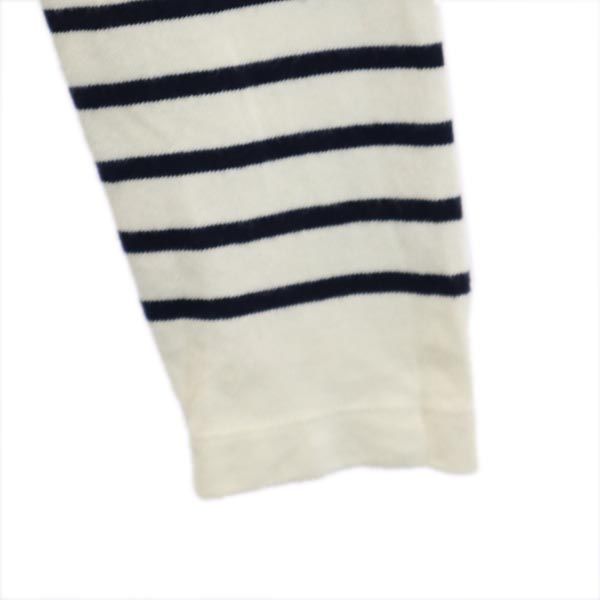 PETIT BATEAU プチバトー フランス製 ボーダー 長袖 Tシャツ S 生成り ロンT メンズ
