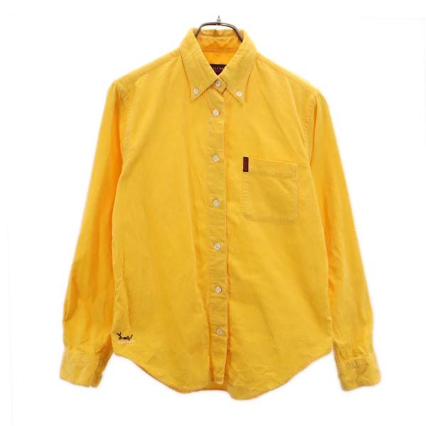 PEARLY GATES パーリーゲイツ 日本製 長袖 コーデュロイ ボタンダウンシャツ 1 イエロー系 レディース