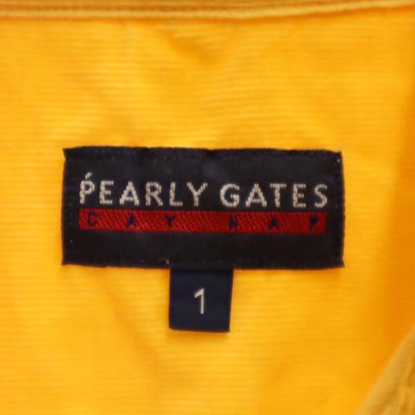 PEARLY GATES パーリーゲイツ 日本製 長袖 コーデュロイ ボタンダウンシャツ 1 イエロー系 レディース