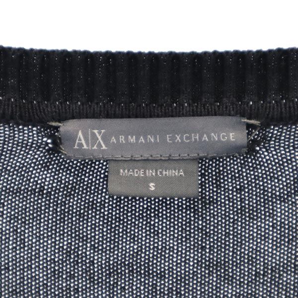 ARMANI EXCHANGE アルマーニエクスチェンジ シルクブレンド 7分袖 ニット カーディガン S 黒 レディース