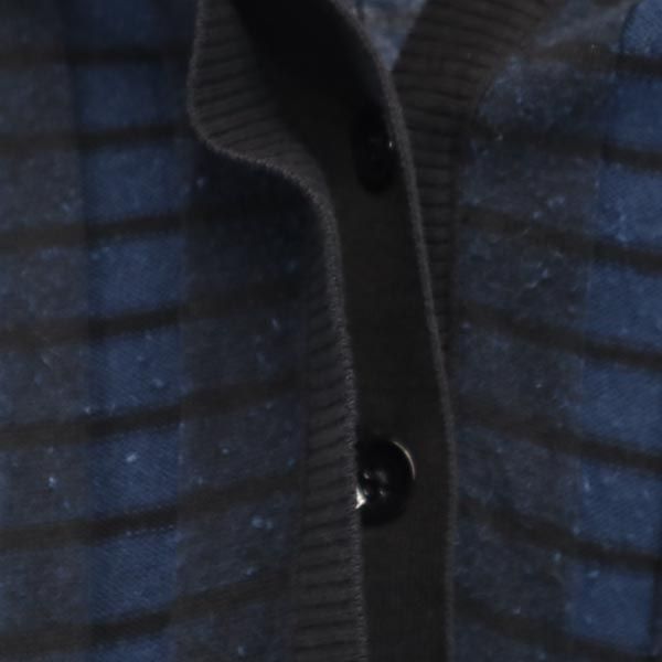 MARC BY MARC JACOBS マークバイマークジェイコブス ボーダー柄 長袖 ニット カーディガン XS ネイビー×黒 レディース