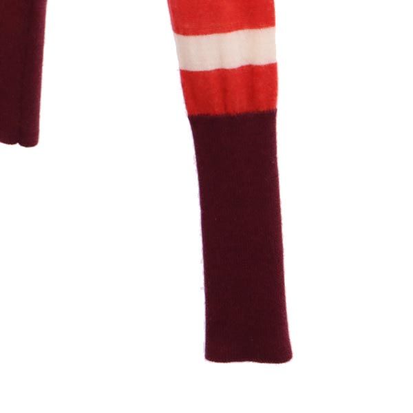 MARC BY MARC JACOBS マークバイマークジェイコブス ボーダー柄 長袖 セーター XS 赤系 ニット メンズ