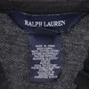 ラルフローレン 長袖 フリル ワンピース XL(16) グレー×ブラック RALPH LAUREN 鹿の子 ハーフボタン キッズ