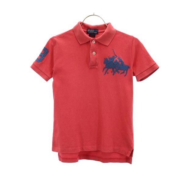 Polo by Ralph Lauren ポロバイラルフローレン 半袖 ポロシャツ 6 オレンジ系 鹿の子 キッズ