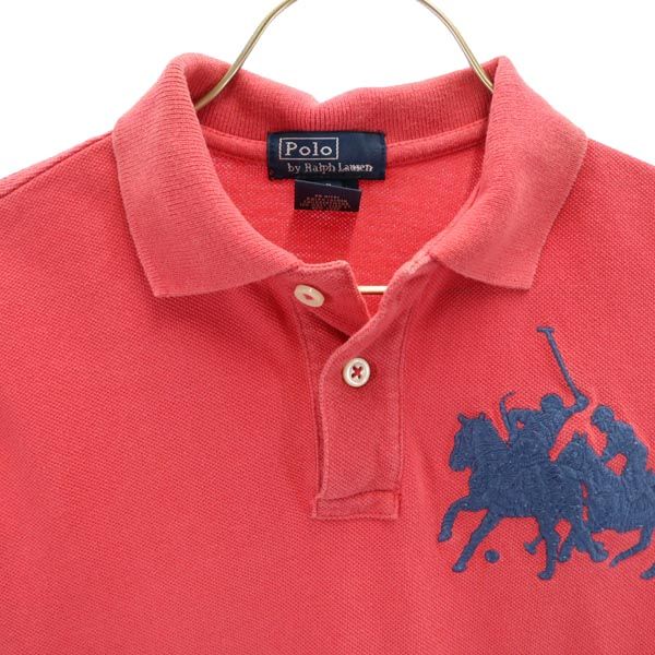 Polo by Ralph Lauren ポロバイラルフローレン 半袖 ポロシャツ 6 オレンジ系 鹿の子 キッズ