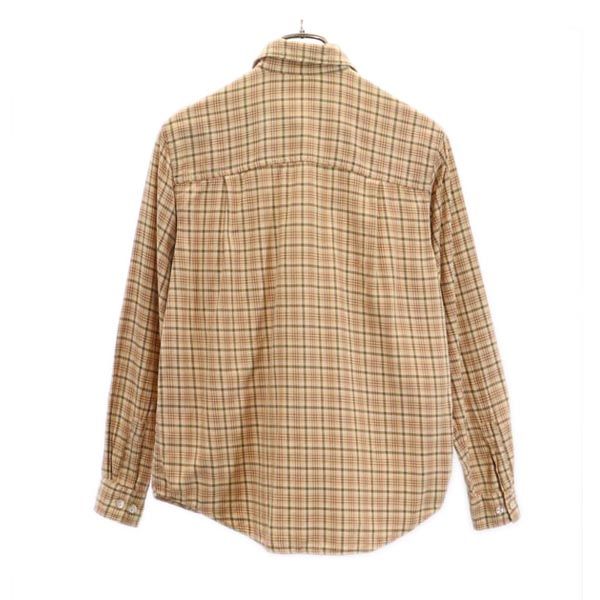 L.L.Bean エルエルビーン アウトドア チェック 長袖 シャツ XS ベージュ系 メンズ