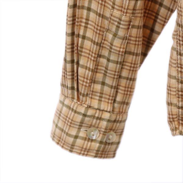 L.L.Bean エルエルビーン アウトドア チェック 長袖 シャツ XS ベージュ系 メンズ