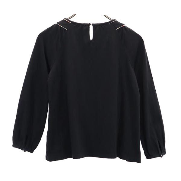 BURBERRY バーバリー 日本製 長袖 Tシャツ 130 ブラック系 ロンT キッズ