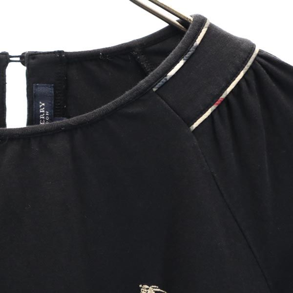 BURBERRY バーバリー 日本製 長袖 Tシャツ 130 ブラック系 ロンT キッズ