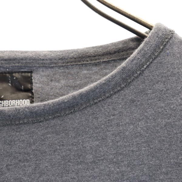 NEIGHBORHOOD ネイバーフッド りんご柄 プリント 長袖 Tシャツ 1 グレー ロンT メンズ