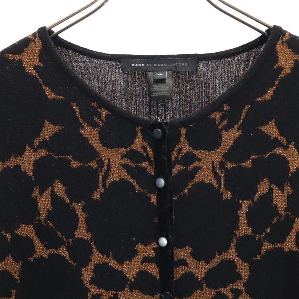 MARC BY MARC JACOBS マークバイマークジェイコブス ウールブレンド 長袖 ニット カーディガン XS ブラック系 レディース