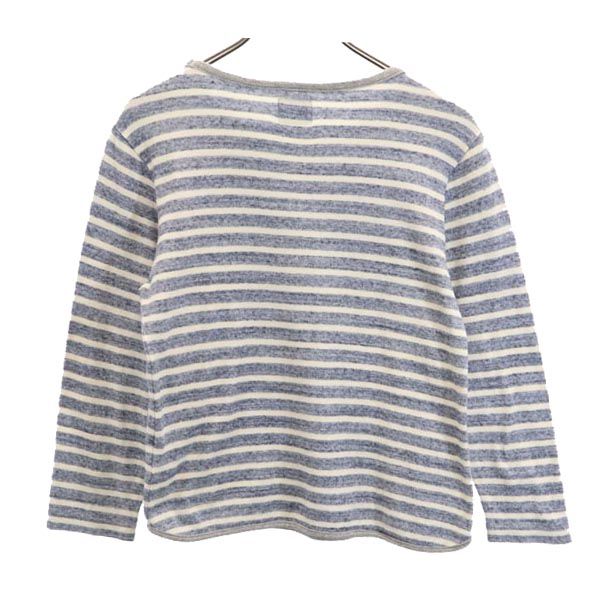 Riding High ライディングハイ 日本製 ボーダー 長袖 Tシャツ ブルー系 ロンT レディース