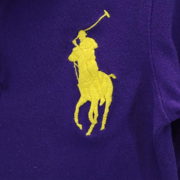 ポロラルフローレン ビッグポニー 長袖 ポロシャツ 6 パープル POLO RALPH LAUREN キッズ