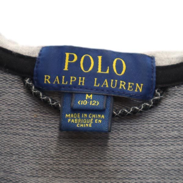 ポロラルフローレン バック プリント 長袖 スウェット ジップパーカー M(10-12) グレー POLO RALPH LAUREN キッズ