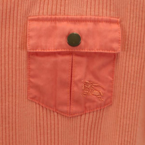 バーバリー 三陽商会 半袖 ヘンリーネック Tシャツ 160A オレンジ系 BURBERRY キッズ